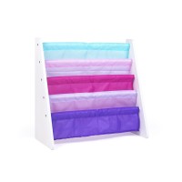 Humble Crew Whitepinkpurpleblue Kids Book Rack Storage Bookshelf 4 Tiers