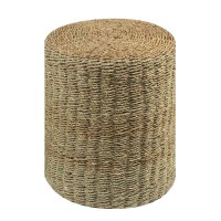 Cplxroc Pouf Ottoman 100 Handwoven Seagrass Braided Pouffe Boho Decor Floor Chair For Couch Or Desk Outdoor Ottomans For Gar