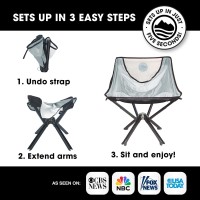 Cliq Portable Chair - Lightweight Folding Chair For Camping - Supports 300 Lbs - Perfect For Outdoor Adventures