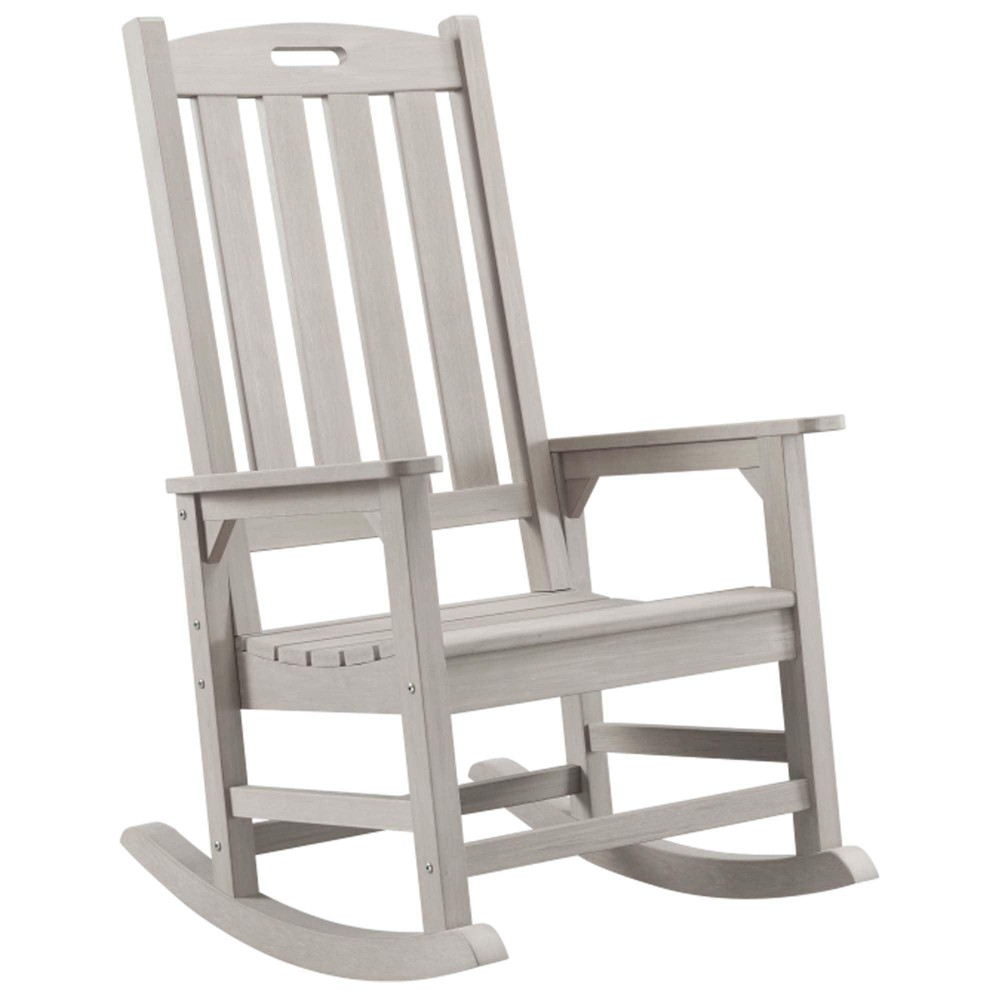 Psilvam Oversized Outdoor Rocking Chair With 21 Wide Seat And 32 Tall Backrest Preassembled With Most Components For Effo