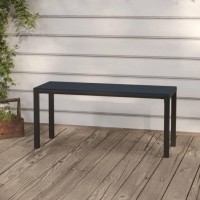 Vidaxl Black Patio Bench 43.3