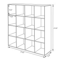 Pachira E-Commerce 16 Cube Closet Cabinet, Unit Shelf, Wooden Storage Cube, Bookshelf File Organizer Rack In Living Room, Bedroom, Study, Each Cube 11.22