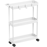 Simple Houseware Kitchen Cart Storage 3Tier Slimsuper Narrow Shelves With Handle 265 Height55 Width For Narrow Place