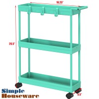 Simple Houseware Kitchen Cart Storage 3Tier Slimsuper Narrow Shelves With Handle 265 Height55 Width For Narrow Place