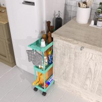 Simple Houseware Kitchen Cart Storage 3Tier Slimsuper Narrow Shelves With Handle 265 Height55 Width For Narrow Place