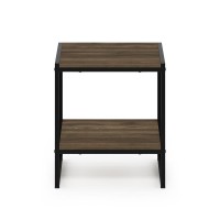 Furinno Romain 2-Tier Tall End Table, French Oak