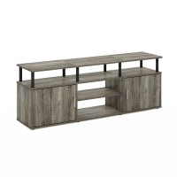 Furinno Jensen TV Stand for TV up to 70 Inch French Oak GreyBlack