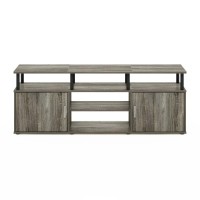 Furinno Jensen TV Stand for TV up to 70 Inch French Oak GreyBlack