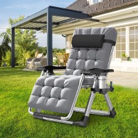 Aboron 2 Pack Zero Gravity Chair Outdoor Lounge Chairs Sun Loungers With Removable Cushion Headrest Cup Holder Reclining Patio