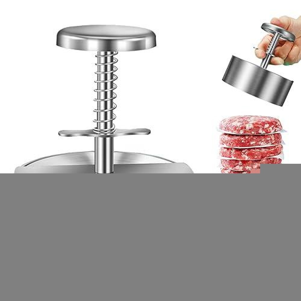 Chengqism Burger Press Adjustable Hamburger Patty Maker 42 Stainless Steel Hamburger Press Patty Making Molds Patties For Be