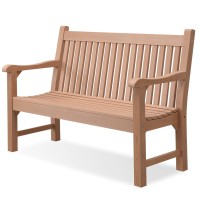 Psilvam Garden Bench 2Person Poly Lumber Patio Bench Allweather Outdoor Bench That Never Rot And Fade Memorial Bench Suit