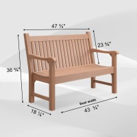 Psilvam Garden Bench 2Person Poly Lumber Patio Bench Allweather Outdoor Bench That Never Rot And Fade Memorial Bench Suit