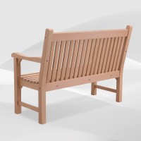 Psilvam Garden Bench 2Person Poly Lumber Patio Bench Allweather Outdoor Bench That Never Rot And Fade Memorial Bench Suit