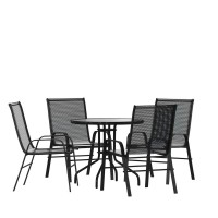 5 Piece Outdoor Patio Dining Set - 31.5