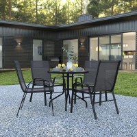 5 Piece Outdoor Patio Dining Set - 31.5