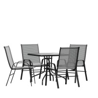 5 Piece Outdoor Patio Dining Set - 31.5