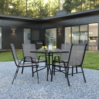 5 Piece Outdoor Patio Dining Set - 31.5