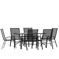 7 Piece Outdoor Patio Dining Set - 55