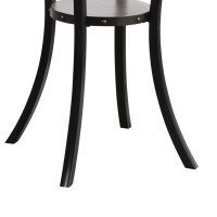 36 Inch Round Wood Bar Table with Flared Legs, Gray