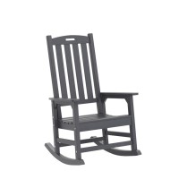 Psilvam Oversized Outdoor Rocking Chair Set Of 2 Porch Rocker With 21 Wide Seat And 32 Tall Backrest Preassembled With Mo