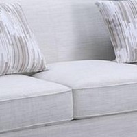 Sofa with Fabric Upholstery and Sloped Arms, Gray