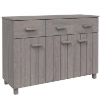 vidaXL Sideboard Light Gray 445x157x315 Solid Wood Pine 340443