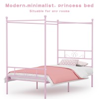 Weehom Twin Canopy Bed Frame With Headboard And Footboard 4 Posters Metal Bed Frame No Box Spring Needed Mattress Foundation