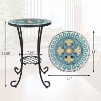 Vipush Mosaic Outdoor Side Table, 14