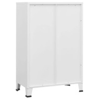 Vidaxl Industrial Storage Chest - Solid Metal Construction, 6-Door Design, White, Durable Organizer With Name Tag Holders & Air Vents - Modern, Stylish & Easy To Clean | Effective Storage Solution