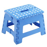 Titiroba 22Aa009 Folding Step Stool, Height 8.7 Inches (22 Cm), Step Stool, Stepladder, Car Wash, Fishing, Indoor, Outdoor, Load Capacity 220.5 Lbs (100 Kg), Non-Slip, Folding Chair, Blue