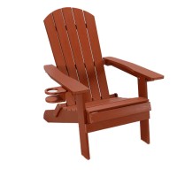 Tranquilo Depot Folding Red Adirondack Chair