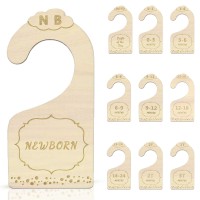 Lemon Shane Wood Baby Closet Dividers For Baby Clothes, 10X Double-Sided Organizer - Baby Clothing Size Age Dividers, Baby Clothes Dividers, And Nursery Closet Organizers