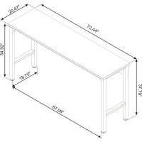 Manhattan Comfort Fortress 724 Garage Table In Charcoal Gray