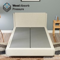 Treaton 15Inch Split Bunkie Board For Mattressbed Support Fully Assembled Improved Comfort And Support King Grey