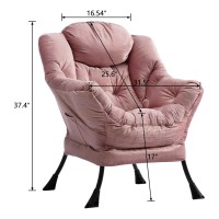 Hollyhome Modern Fabric Large Lazy Chair Accent Oversized Comfy Reading Chair Thick Padded Cozy Lounge Chair With Armrest Lei