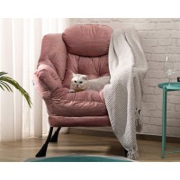 Hollyhome Modern Fabric Large Lazy Chair Accent Oversized Comfy Reading Chair Thick Padded Cozy Lounge Chair With Armrest Lei