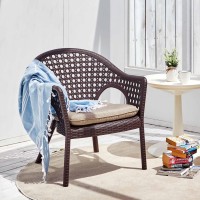 Lagoon Iris - Stackable Polypropylene Garden Chair Height 77 Cm - 2 Pieces/Set (Amber)