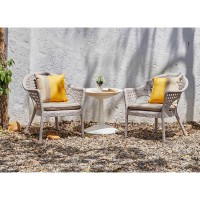 Lagoon Iris - Stackable Polypropylene Garden Chair Height 77 Cm - 2 Pieces/Set (White)