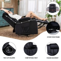 Comhoma Recliner Chair Massage Rocker With Heated 360 Degree Swivel Lazy Boy Recliner Single Sofa Seat With Cup Holders For Livi