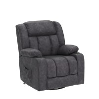 Comhoma Recliner Chair Massage Rocker With Heated 360 Degree Swivel Lazy Boy Recliner Single Sofa Seat With Cup Holders For Livi