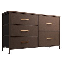 Nicehill Dresser For Bedroom With 5 Drawers Storage Drawer Organizer Wide Chest Of Drawers For Closet Clothes Kids Baby Tv