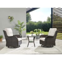 Patio Tables Wicker Side Table Rattan Coffee Table With Glass Top End Table For Outdoor Outside Patio Porch Square Brown