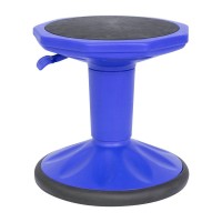 Carter Adjustable Height Kids Flexible Active Stool for Classroom and Home with NonSkid Bottom in Blue 14 18 Seat Height