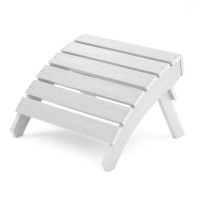 Mximu Folding Adirondack Ottoman Plastic Adirondack Footstool All Weather Ottoman For Adirondack Chairs Wide Use In Backyard