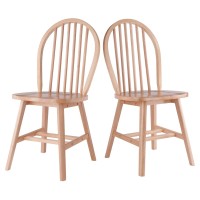 WINDSOR 2-PC SET CHAIRS, NATURAL FINISH