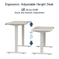 Heonam 59'' L Shaped Height Adjustable Standing Desk, Electric Stand Up Computer Table For Home Office Desk With Black Frame & Top