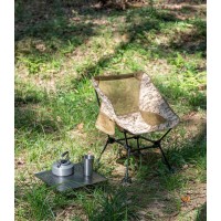 Iclimb Ultralight Compact Camping Folding Beach Chair With Anti-Sinking Large Feet And Back Support Webbing (Desert - Square Frame -2Pc)