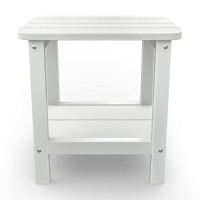 Serwall Double Adirondack Side Table End Table- White