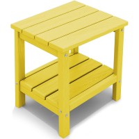 Kingyes Double Side Table Adirondack End Table Lemon Yellow