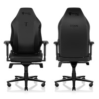 Secretlab Titan Evo Black Gaming Chair - Reclining, Ergonomic & Comfortable Computer Chair With 4D Armrests, Magnetic Head Pillow & 4-Way Lumbar Support - Black - Leatherette